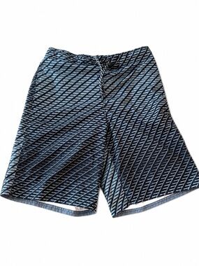 Nike Swim Trunks Men’s Large Black Geometric Board Shorts L
